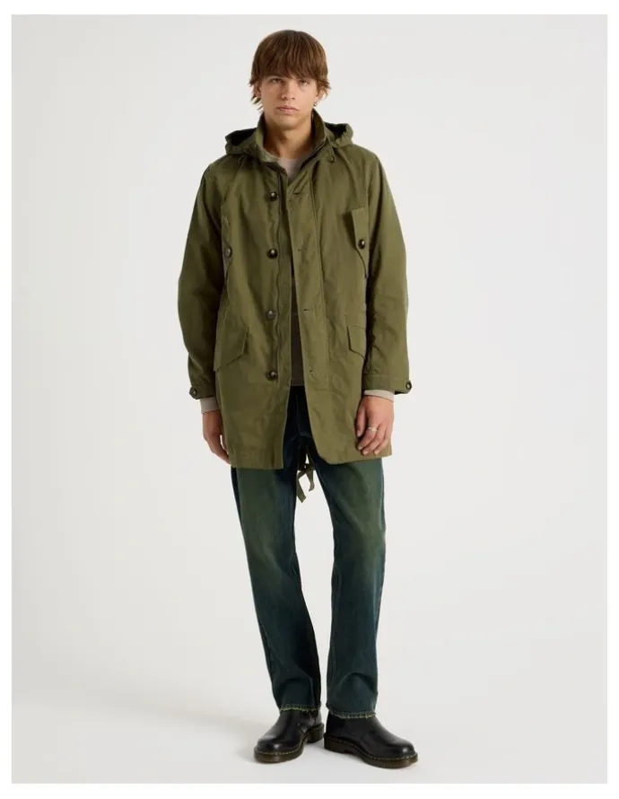 There After Fishtail Parka Jacket in Olive