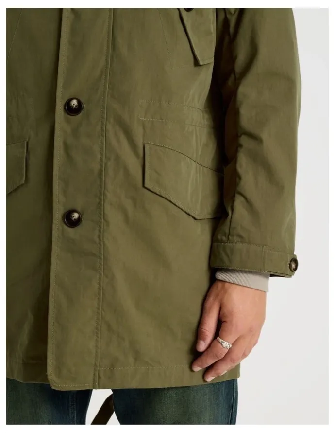 There After Fishtail Parka Jacket in Olive
