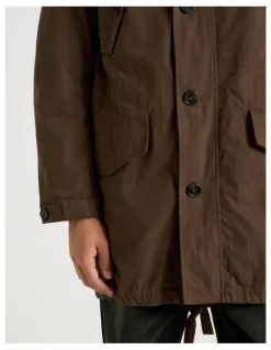 There After Fishtail Parka Jacket in Dark Brown