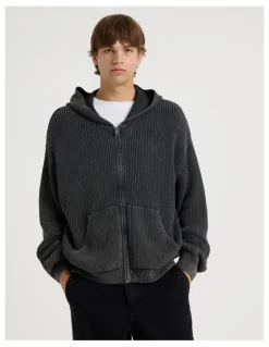 There After Gothic Zip Thru Knit in Black