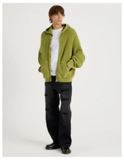 There After Gothic Zip Thru Knit in Green