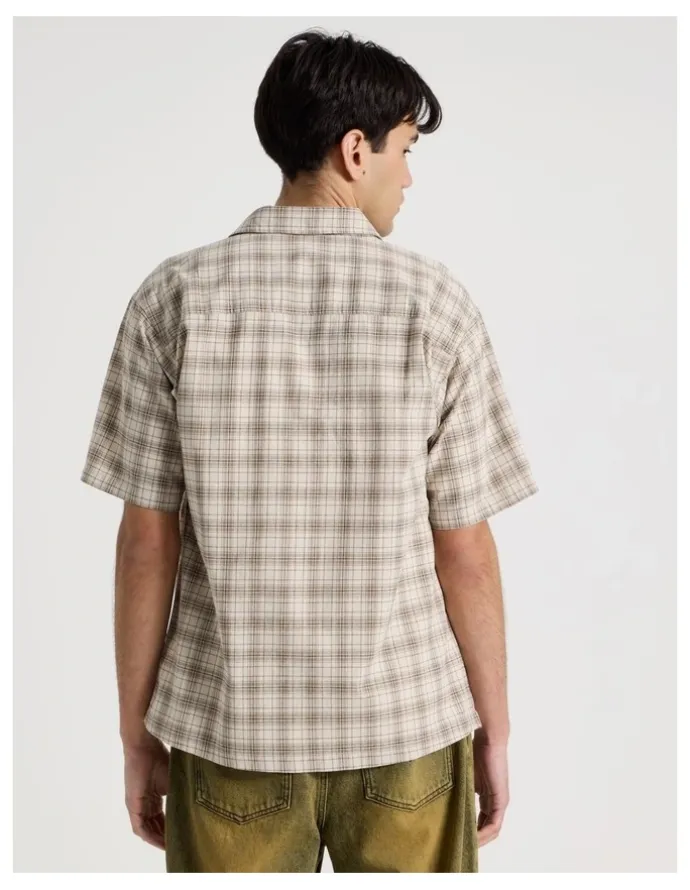 There After Graffiti Short Sleeve Shirt in Cream Check