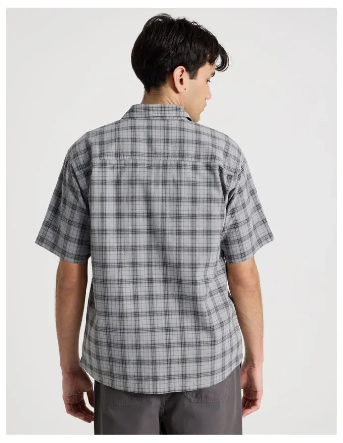 There After Graffiti Short Sleeve Shirt in Grey Check