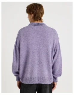 There After Neon Crew Knit in Lilac