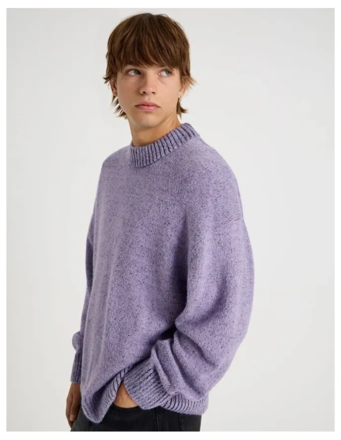 There After Neon Crew Knit in Lilac