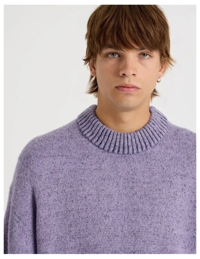 There After Neon Crew Knit in Lilac