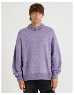 There After Neon Crew Knit in Lilac
