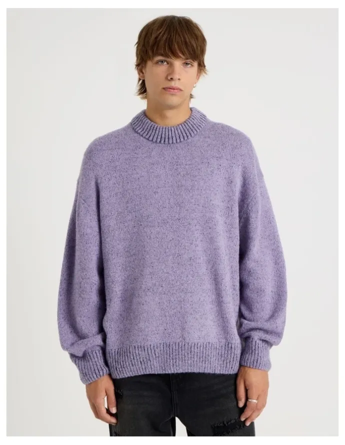 There After Neon Crew Knit in Lilac