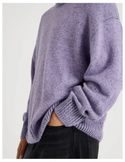 There After Neon Crew Knit in Lilac