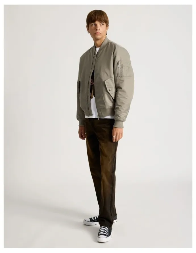 There After Nylon Bomber Jacket in Sand