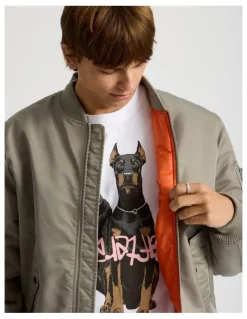 There After Nylon Bomber Jacket in Sand