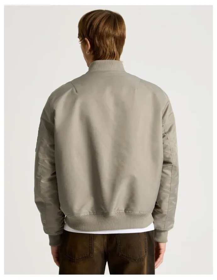 There After Nylon Bomber Jacket in Sand