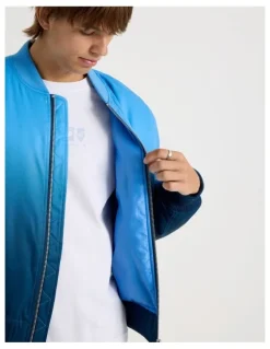 There After Ombre Bomber Jacket in Blue