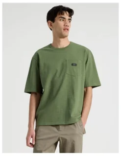 There After Pocket Slub Short Sleeve Tee in Olive