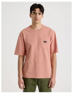 There After Pocket Slub Short Sleeve Tee in Pink