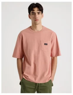 There After Pocket Slub Short Sleeve Tee in Pink