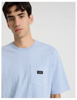 There After Pocket Slub Short Sleeve Tee in Light Blue