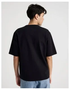 There After Pocket Slub Short Sleeve Tee in Black