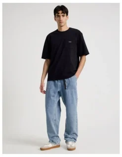 There After Pocket Slub Short Sleeve Tee in Black