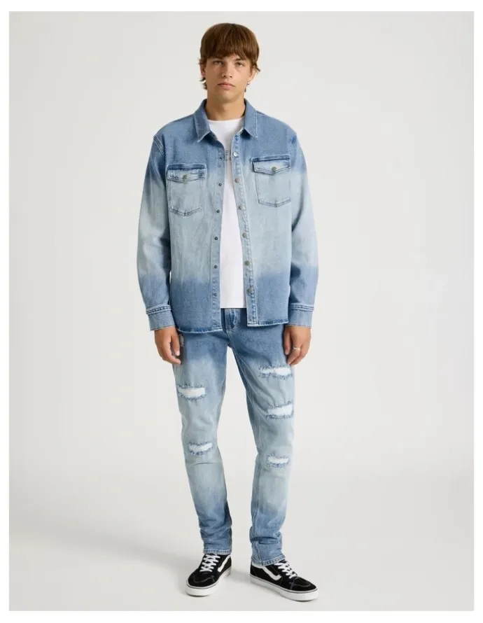 There After Rip & Repair Skinny Jeans in Blue