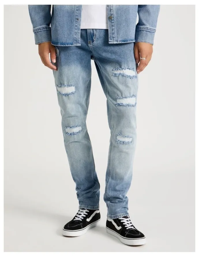 There After Rip & Repair Skinny Jeans in Blue