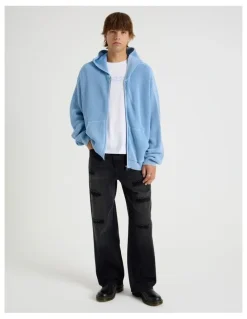 There After Rip & Repair Wide Leg Jean in Black
