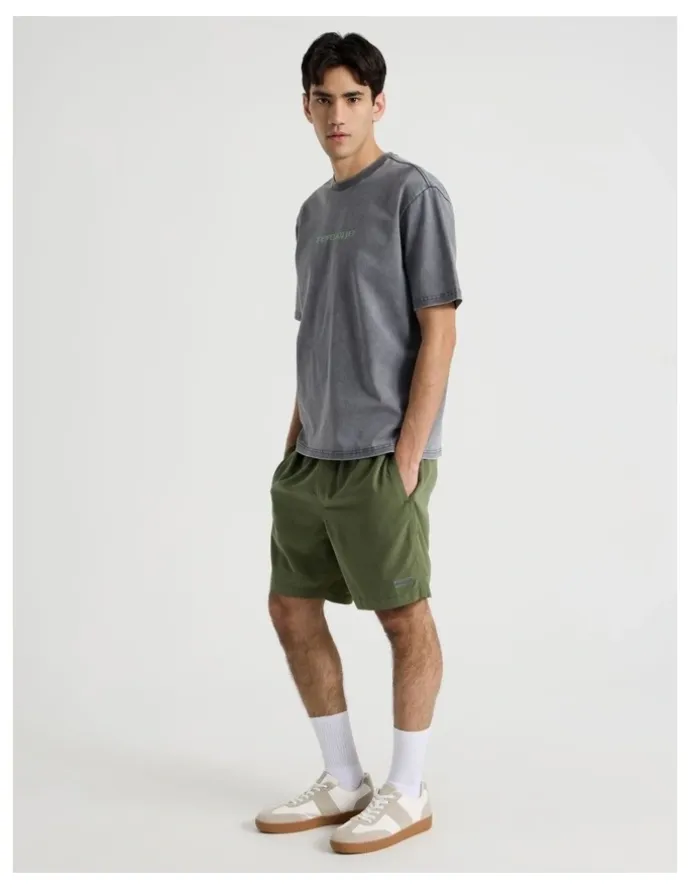There After Snow Wash Logo Short Sleeve Tee in Petrol