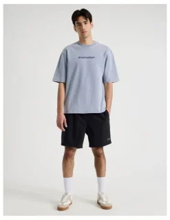 There After Snow Wash Logo Short Sleeve Tee in Blue