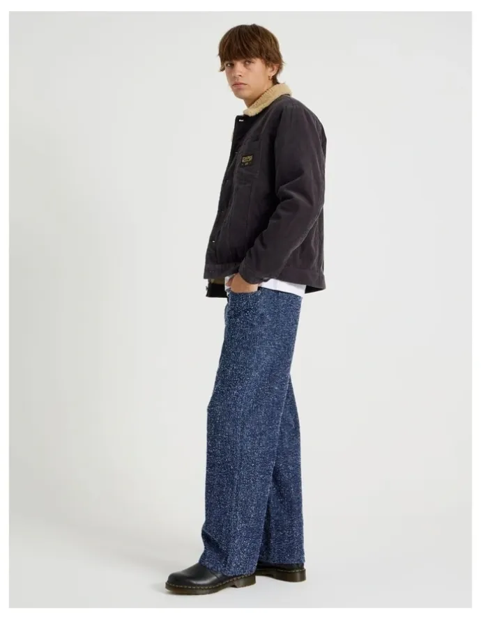 There After Textured Denim Wide Leg Jean in Blue