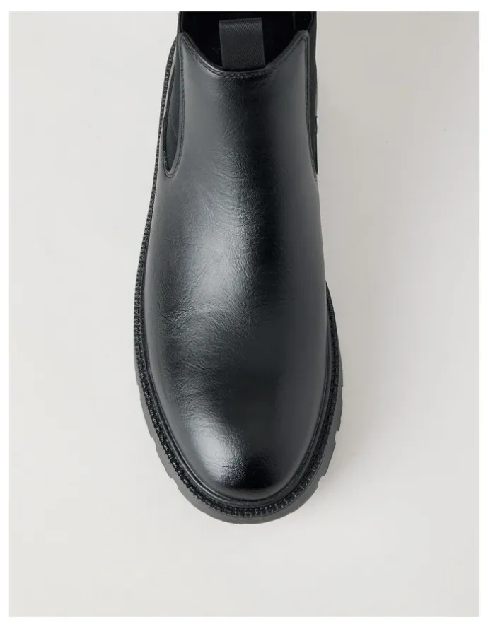 There After Theo Chunky Chelsea Boot in Black