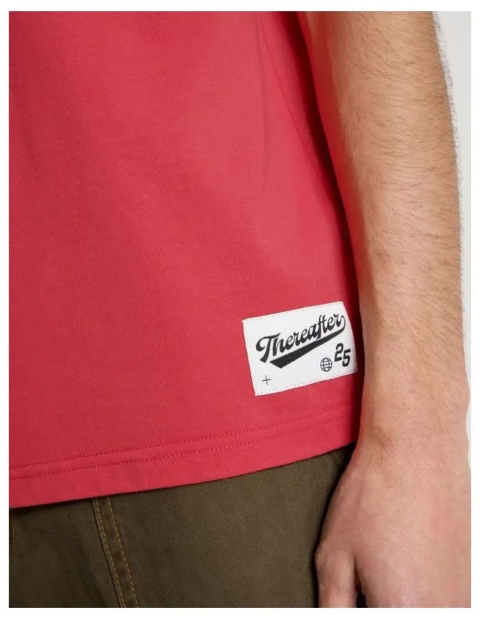 There After Varsity Logo Short Sleeve Tee in Red