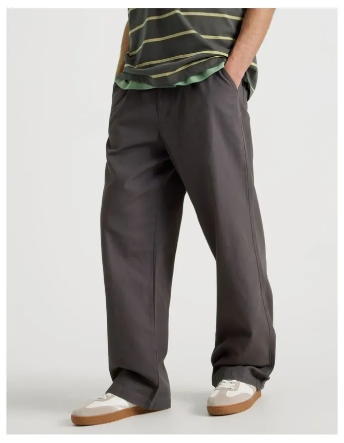 There After Wide Leg Chino Pant in Grey