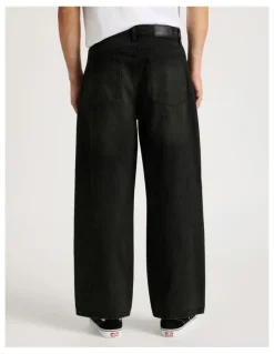 There After Wide Leg Denim Jeans in Black