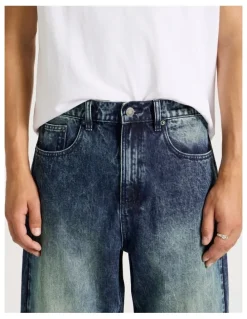 There After Wide Leg Denim Jeans in Dark Denim