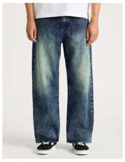 There After Wide Leg Denim Jeans in Dark Denim
