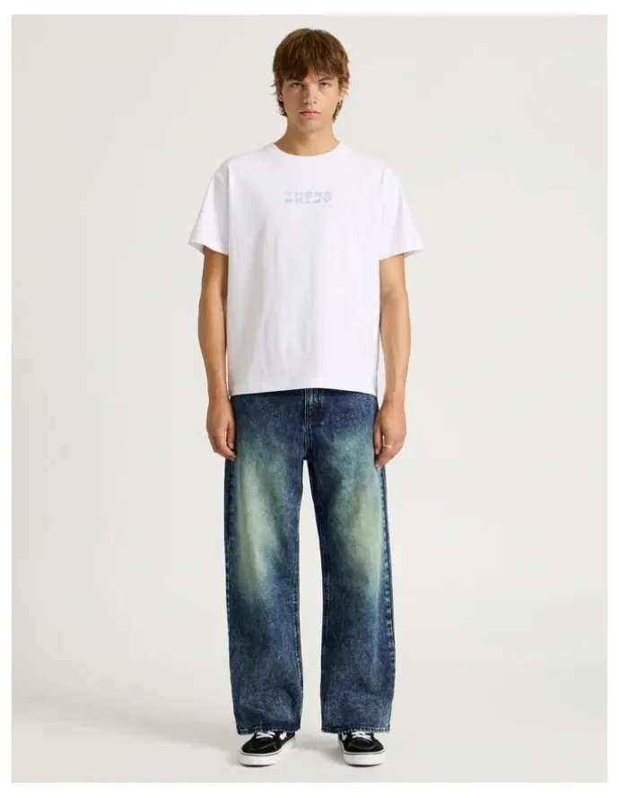 There After Wide Leg Denim Jeans in Dark Denim