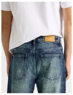 There After Wide Leg Denim Jeans in Dark Denim