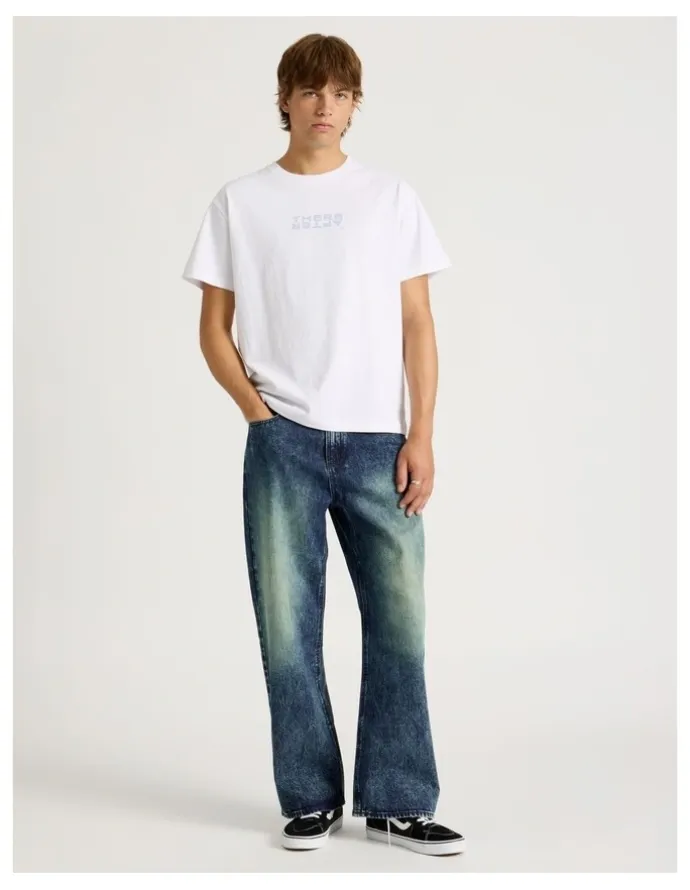 There After Wide Leg Denim Jeans in Dark Denim