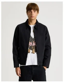 There After Zip Through Workwear Jacket in Black