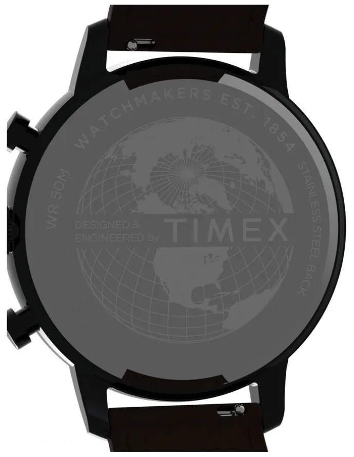 Timex Chicago Chrono Leather Watch in Brown