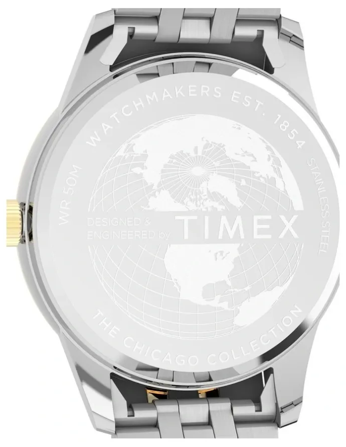 Timex Chicago Stainless Steel Bracelet Watch 45mm in Duotone