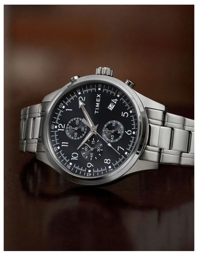 Timex Dress Chronograph Watch 43mmin Stainless Steel