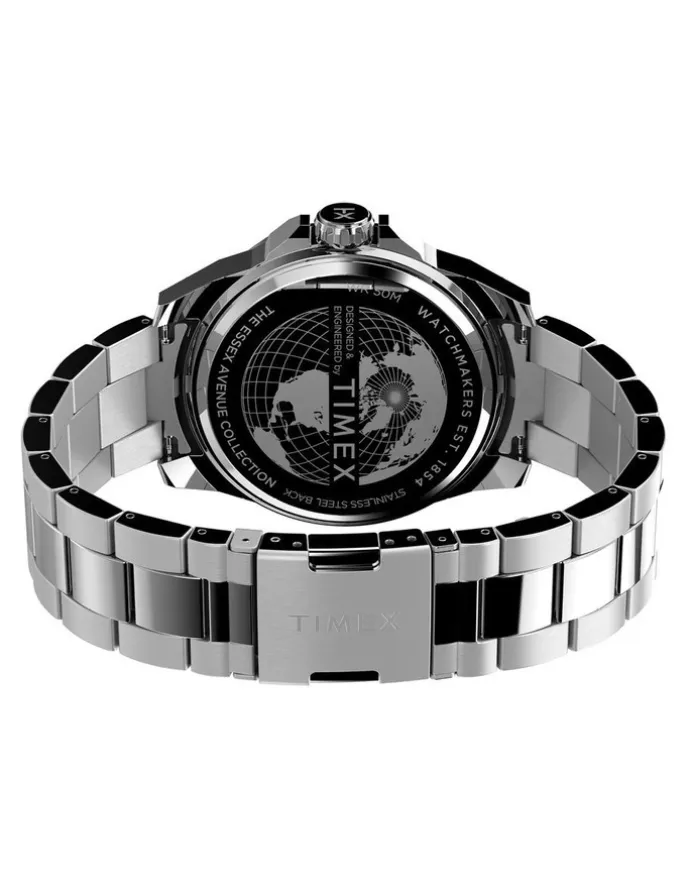 Timex Essex Ave Stainless Steel Watch in Silver