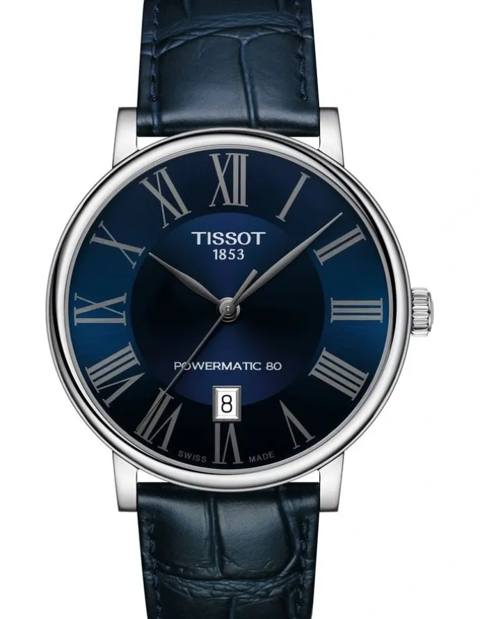 Tissot Carson Premium Powermatic 80 T1224071604300 Automatic Watch in Blue