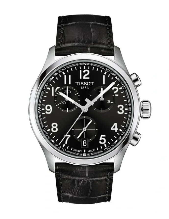 Tissot Chrono L 42mm Watch T1164171605200 in Black/Black Leather
