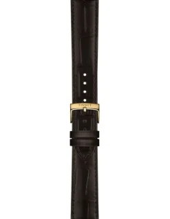 Tissot Classic Dream Powermatic 80 40mm Watch in Yellow Gold PVD/Brown T1584073626100