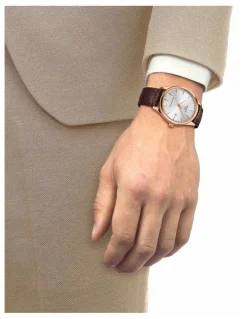 Tissot Classic Dream Powermatic 80 40mm T1584073603100 Watch in Rose Gold PVD/Brown