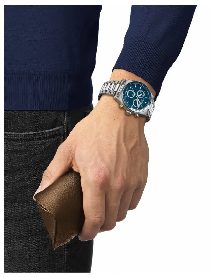 Tissot PR516 Chronograph T1494171104100 Watch in Blue