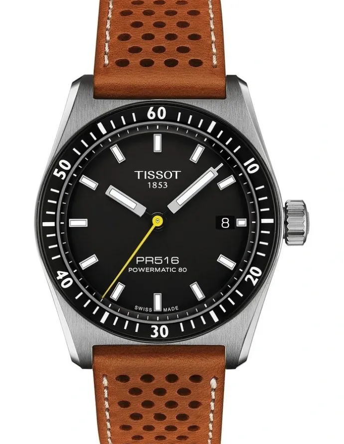 Tissot PR516 Powermatic 80 Watch T1494071605100 in Brown
