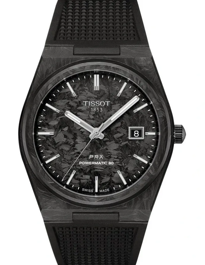Tissot PRX Powermatic Watch T1379079720100 in Black Carbon